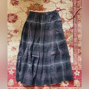 * SOLD * Vintage Pendleton Gray + Lavender Plaid Skirt